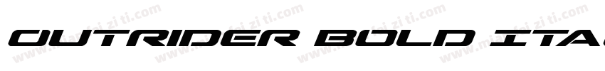 Outrider Bold Italic字体转换